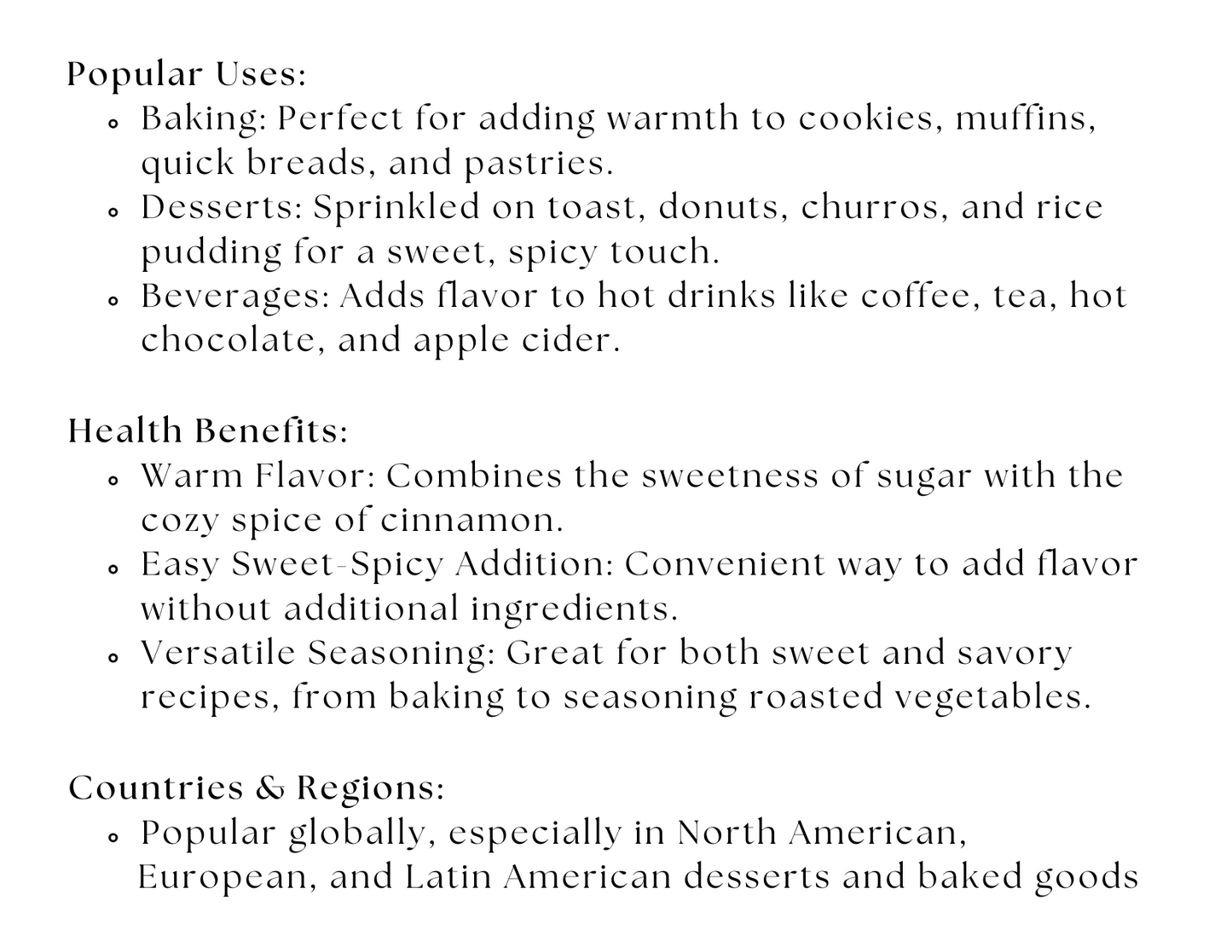 Cinnamon Sugar