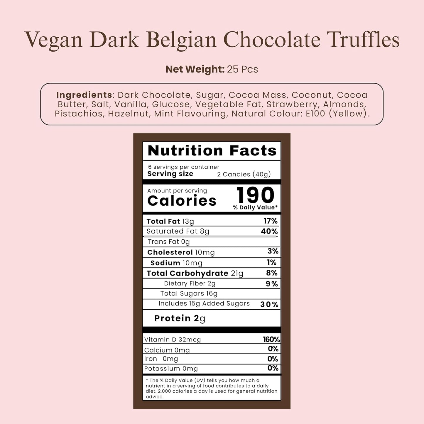 Andy Anand Luxury Gluten-Free Vegan Dark Chocolate Truffles Praline Collection – 25 Pcs Gift Box for Holidays & Special Occasions, Made with 60% Chocolate (Cocoa Butter)