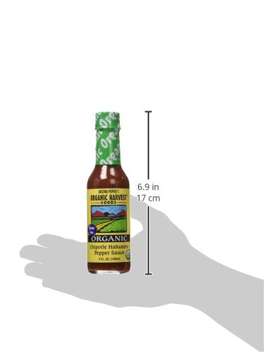 Organic Harvest Arizona Peppers Chipotle Habanero Pepper Sauce, 5 Ounce (Pack of 12)