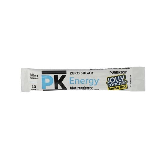 JEL SERT Pure Kick Singles To Go Energy Drink Mix, Blue Raspberry, 6 Sticks Per Box, 6 Boxes (36 Servings)