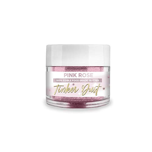 Bakell Tinker Dust - Pink Rose (5G 1X Jar) | Edible Glitter For Cakes, Cupcakes, Cake Pops, Drinks