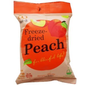Wel-B Freeze-dried Peach, Freeze-dried Fruit Snack Unsweetened and 0% Fat, Real Healthy Snack 14g.(pack6)