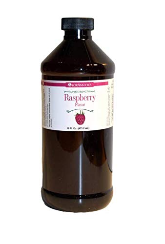 LorAnn Raspberry Flavoring, 16 Fl Oz Bottle, Red, Ideal for Baking and Candy Making