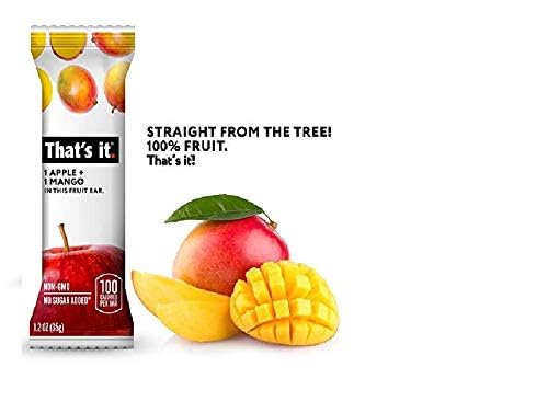 Thats It Fruit Bar, Apple + Mango, Pack of 12, One Size, Plastic