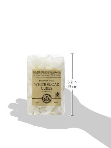 India Tree Rough Cut Mauritius White Sugar Cubes, 12-Ounce Bag, Unrefined Sugar Cube, Kosher, Non Gmo
