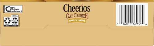 Cheerios Oat Crunch Oats & Honey Oat Breakfast Cereal, Family Size, 24 oz