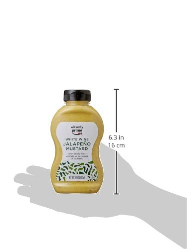 Wickedly Prime White Wine Jalapeno Mustard, 11.75 Ounce, Pack of 1