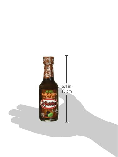 El Yucateco Coffee Habanero Hot Sauce, 4 oz (Pack of 6) - Authentic Mexican Hot Sauce with Roasted Coffee Flavor, Gourmet Gift f