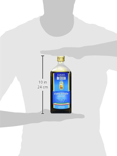 De Cecco Extra Virgin Olive Oil, Classico, Cold Extraction, Great for Cooking & Smooth Taste, 25.4 Fl Oz