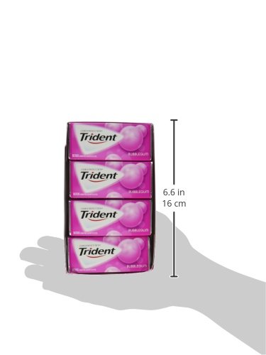 Trident Sugar-Free Bubblegum Gum, 14 Count (Pack of 15) - Delicious Chewing Gum for Fresh Breath