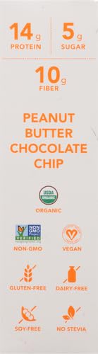 ALOHA Organic Plant Based Protein Bars, Peanut Butter Chocolate Chip, 1.98-Ounce Bars, (Pack of 5)