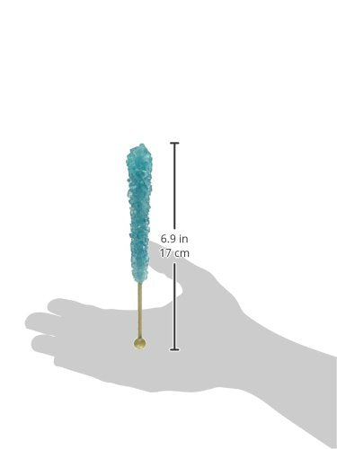 Buffalo Bills Cotton Candy (Light Blue) Rock Candy On A Stick (36-Ct Tub Rock Candy Crystal Sticks)