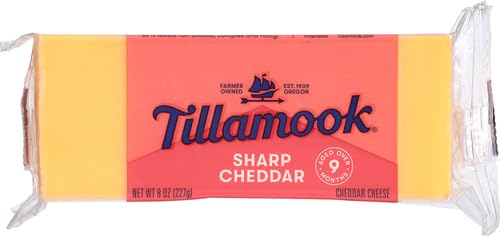 Tillamook Sharp Cheddar Cheese, 8 oz (Packaging May Vary)