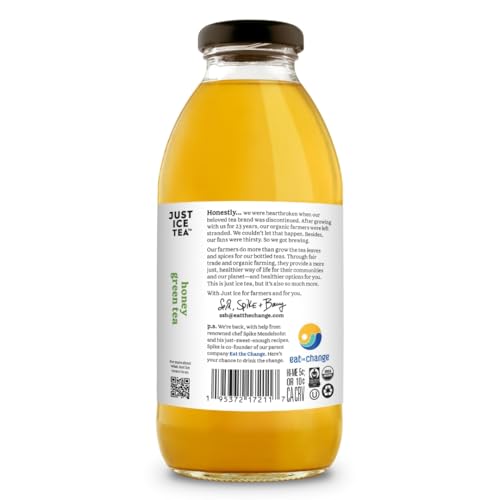 Just Ice Tea Organic Honey Green Tea, 16 FZ