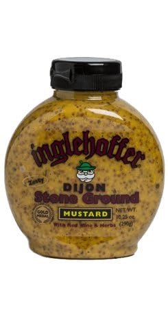 Inglehoffer Dijon Stone Ground Mustard, 10.25 Ounce Squeeze Bottle (Pack Of 6)