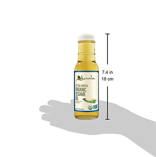 Kevala Extra Virgin Organic Sesame Oil, 8 Fl Oz (Pack of 2)