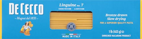 De Cecco Semolina Pasta, Linguine No.7, 1 Pound (Pack of 20)