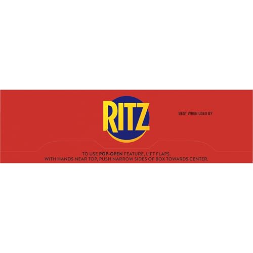 RITZ Bits Spicy Queso Cheese Sandwich Crackers, Snacks for Kids and Adults, Lunch Snacks, 8.8 oz