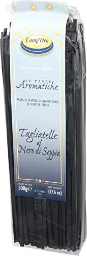 Camp'Oro Black Squid Ink Pasta - 1.1 Pound (Pack of 1) - Gourmet Italian Pasta
