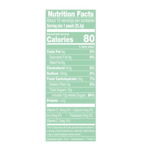 AriZona Iced Tea Fruit Snacks, Green Tea - 0.9 oz, 10 count Box