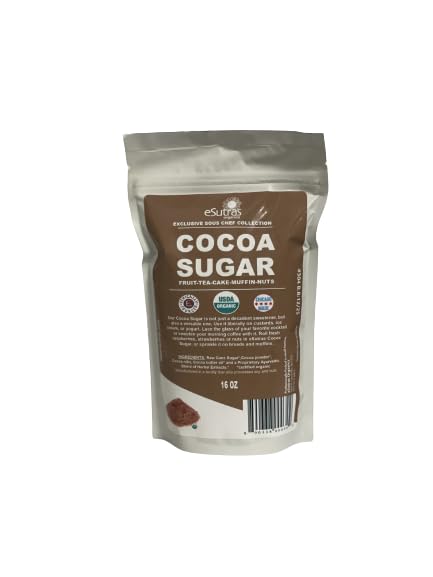 Esutras Organics Sugar, Cocoa, 16 Ounce