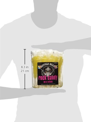 Buffalo Bills Banana (Yellow) Rock Candy On A Stick (36-Ct Tub Yellow Rock Candy Crystal Sticks)