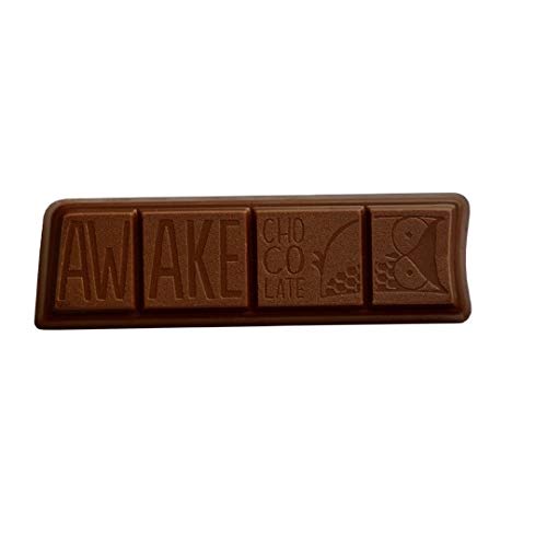 AWAKE Caffeinated Chocolate Bars - Dark Chocolate, 12 Count, 100mg Caffeine, Gluten Free, Non GMO, Kosher, Model BWT90