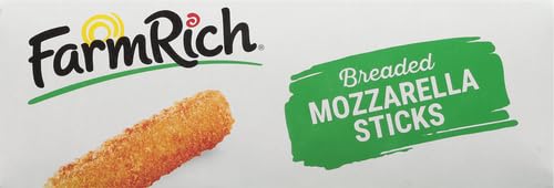 Farm Rich Mozzarella Cheese Sticks - Frozen Appetizers for Parties, Breaded Cheese Stick, 48 oz Pack - Farm Rich Snacks