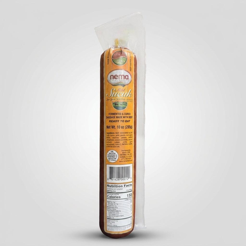 Nema Mild Sucuk 10 oz - Fermented & Cured Beef Sausage