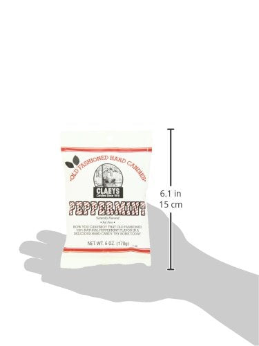 Claey'S, Old Fashioned Hard Candy Peppermint, 6 Ounce Bag
