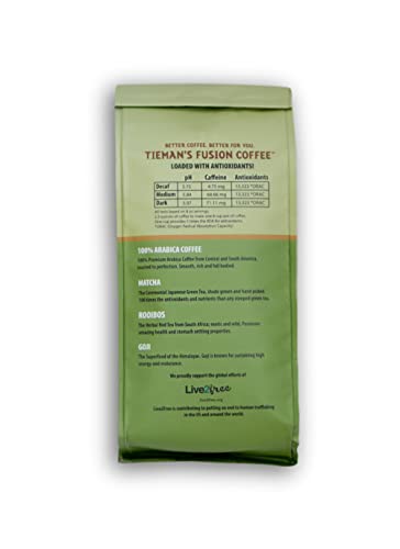 Tieman'S Fusion Coffee, Low Acid Dark Roast, Ground, 10-Ounce Bag