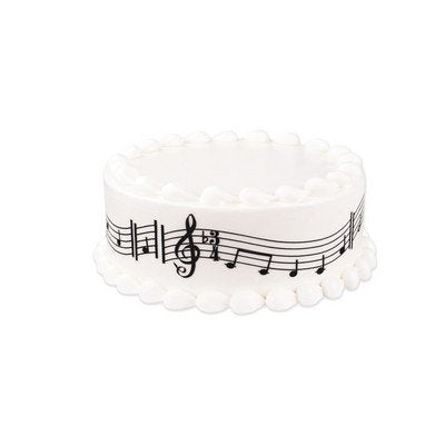 Music Notes Edible Cake Border Strips-3 Strips Yellow
