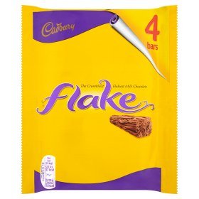 Cadbury Flake Chocolate Candy Bar - 4 Count Pack, Imported from UK