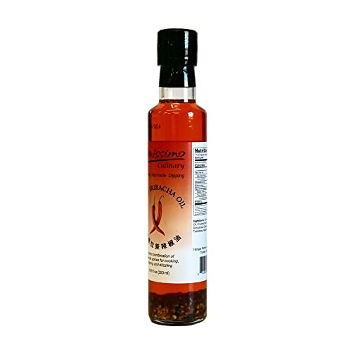Benissimo Spicy Sriracha Oil - 8.45 Fl Oz - Flavorful Hot Sauce for Cooking and Dipping