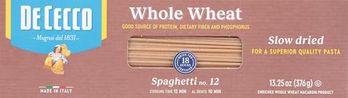 De Cecco Whole Wheat Pasta  Spaghetti No.12  13.25 Ounce