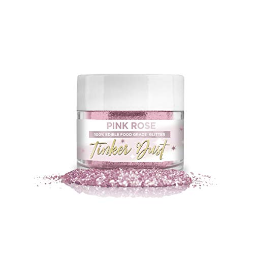 Bakell Tinker Dust - Pink Rose (5G 1X Jar) | Edible Glitter For Cakes, Cupcakes, Cake Pops, Drinks
