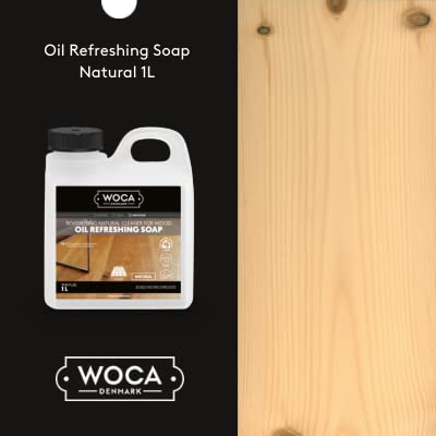 Woca Denmark Oil Refreshing Soap Natural 1 L Concentrated Plant Based Cleaner And Rejuvenator For Use On Oiled Wood Surfaces Suc