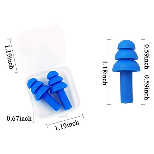 Ear Plugs For Sleeping,16 Pairs Noise Canceling Soft Reusable Silicone Earplugs Waterproof Noise Reduction Earplugs For Concert,
