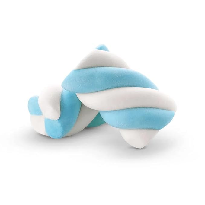 Pink & White, Blue & White Marshmallow Twists With White Mini Marshmallows Mix, 1 Pound Bulk Zip Bag