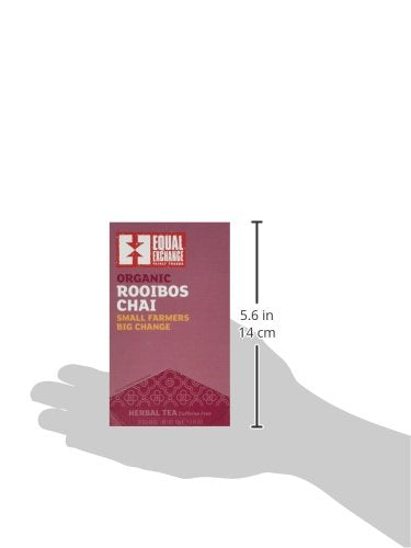 Equal Exchange Organic Rooibos Chai Tea, Caffeine Free, 20 Count Pack