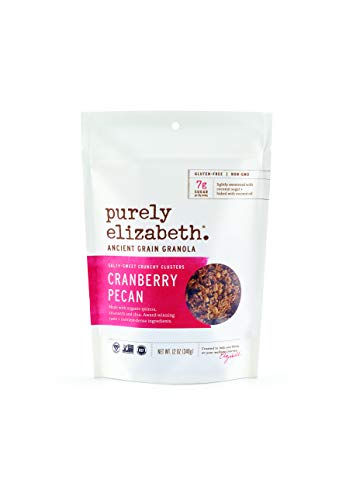 Purely Elizabeth Ancient Grain Granola, Certified Gluten-Free, Vegan & Non-Gmo | Coconut Sugar | Delicious Healthy Snack | Cranb