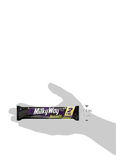 MILKY WAY Candy Bars, Midnight Dark Chocolate Candy Bars, Sharing Size, 2.83-Ounce, 24-Count Box,