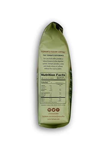 Tieman'S Fusion Coffee, Low Acid Dark Roast, Ground, 10-Ounce Bag