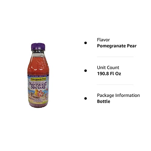 Nantucket Nectars - Pomegranate Pear Juice Drink - 15.9 oz (12 Plastic Bottles)