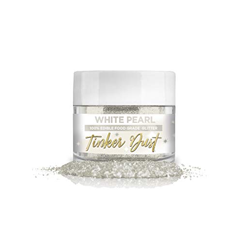 Bakell Tinker Dust - White Pearl (5G 1X Jar) | Edible Glitter For Cakes, Cupcakes, Cake Pops, Drinks