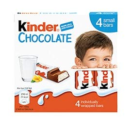 Kinder Chocolate - Milk Chocolate with Creamy Milk Filling - Case 20 x 50g