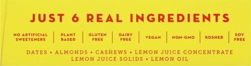 Larabar Lemon Bar, Gluten Free Vegan Fruit & Nut Bar, 1.6 Oz Bars, 6 Ct