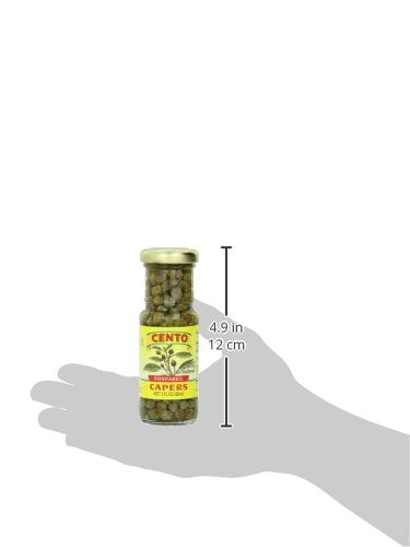 Cento Nonpareil Capers, 3 oz, 0.58 lb, Premium Quality, Ideal for Cooking and Salads