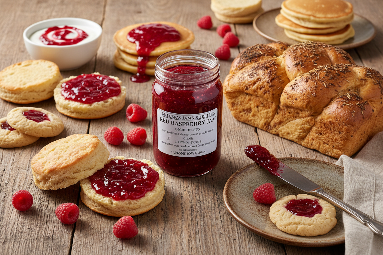 Miller’s Amish-Made Red Raspberry Jam | Local Small Batch Fruit Spread
