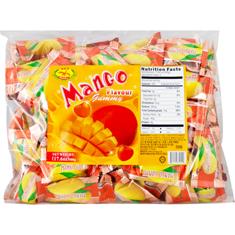 Okio Gummy Candy Strawberry Peach Pineapple Grape Mango Bulk